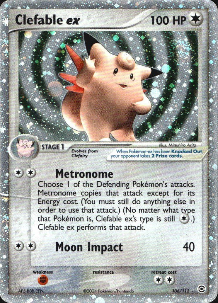 Clefable ex 106/112 FireRed & LeafGreen Holo EX Rare Pokemon Heavily Played