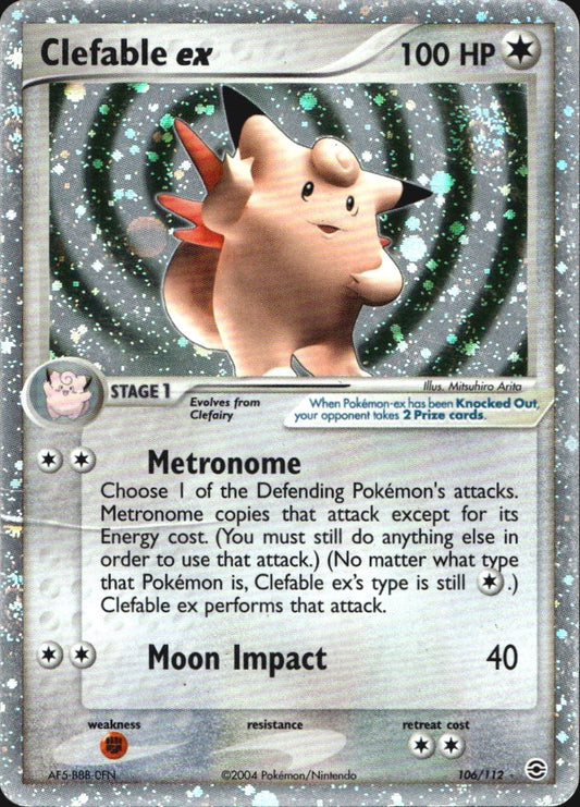Clefable ex 106/112 FireRed & LeafGreen Holo EX Rare Pokemon Heavily Played