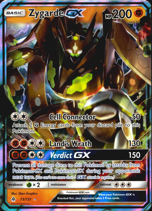 Zygarde GX 73/131 Forbidden Light Holo GX Rare Pokemon Near Mint