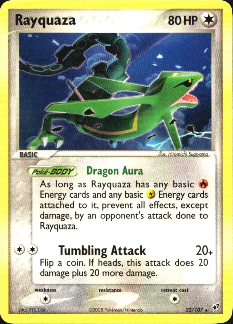Rayquaza 22/107 Rare Deoxys Pokemon Near Mint
