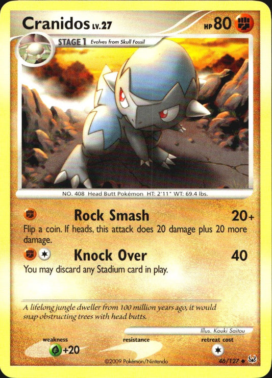 Cranidos 46/127 Platinum Uncommon Pokemon Near Mint