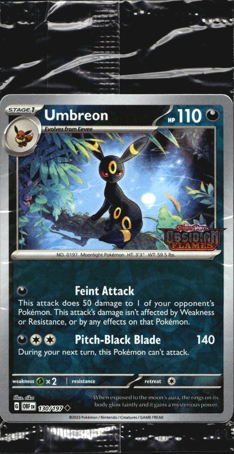 Umbreon 130/197 Obsidian Flames Stamped Promo Sealed