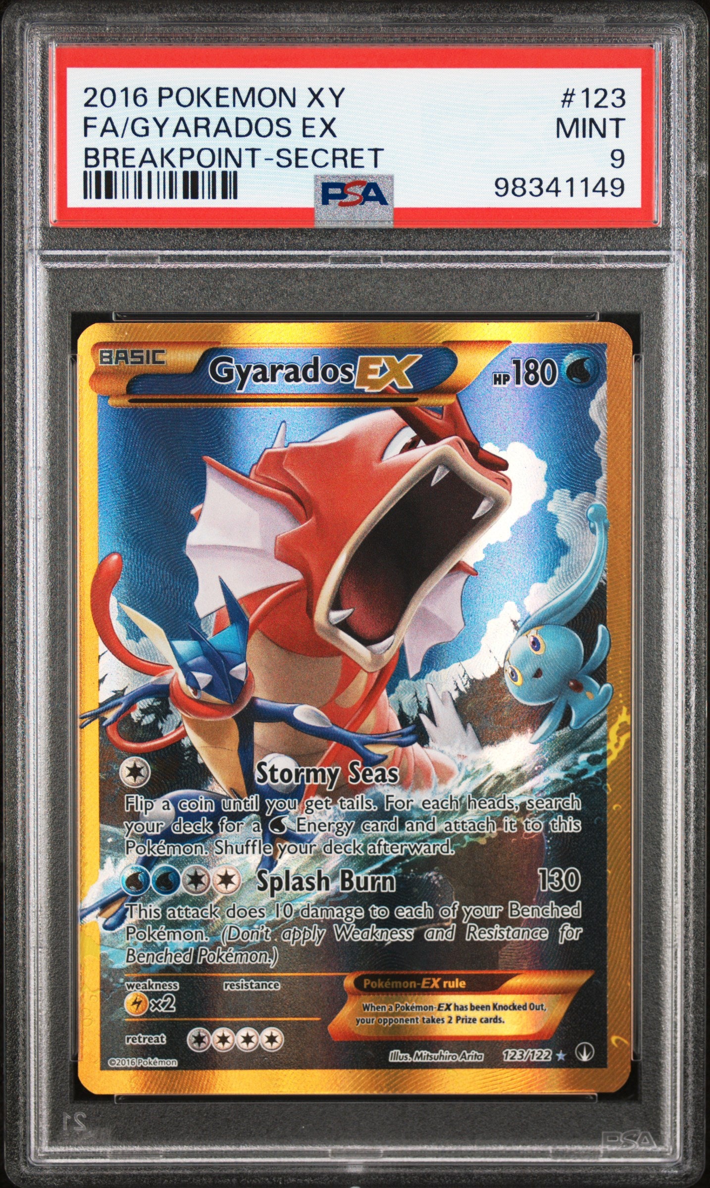 Gyarados EX 123/122 Secret Breakpoint Pokemon PSA 9