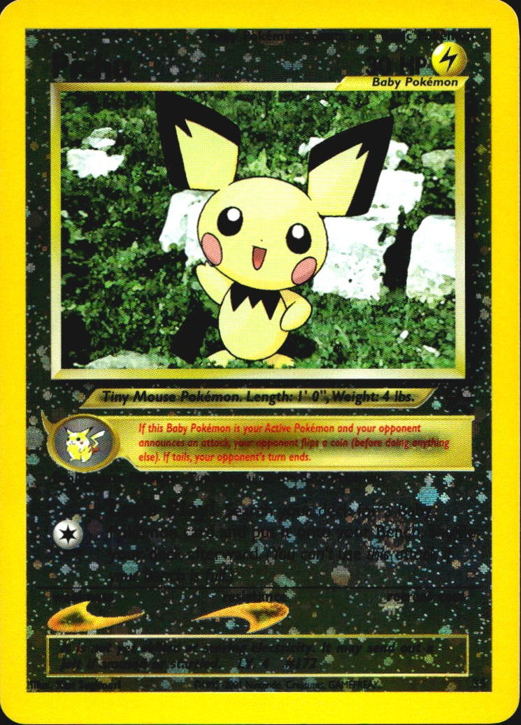 Pichu 35 Wizards Black Star Promos Promo Pokemon Reverse Holo Near Mint