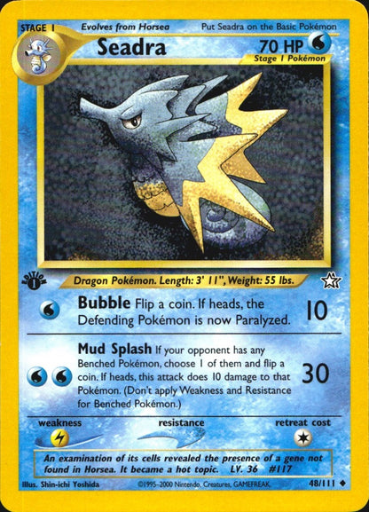 Seadra 48/111 Uncommon Neo Genesis Pokemon 1st Edition Near Mint