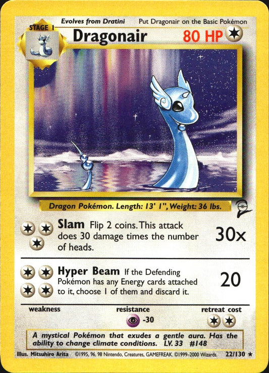 Dragonair 22/130 Base Set 2 Rare Pokemon Near Mint