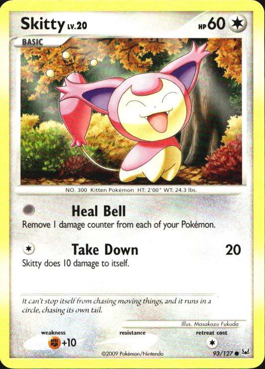 Skitty 93/127 Platinum Common Pokemon Near Mint