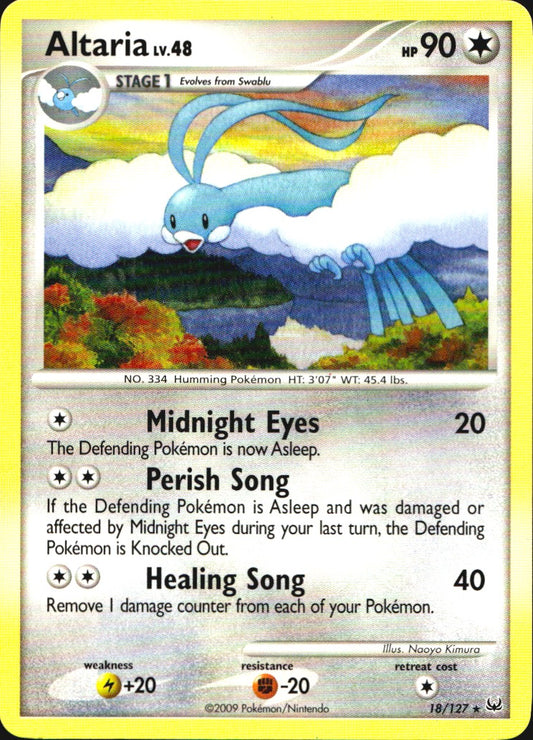 Altaria 18/127 Platinum Rare Pokemon Near Mint