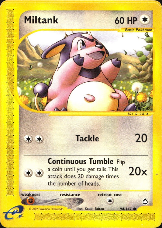 Miltank 94 Common Aquapolis Pokemon Lightly Played