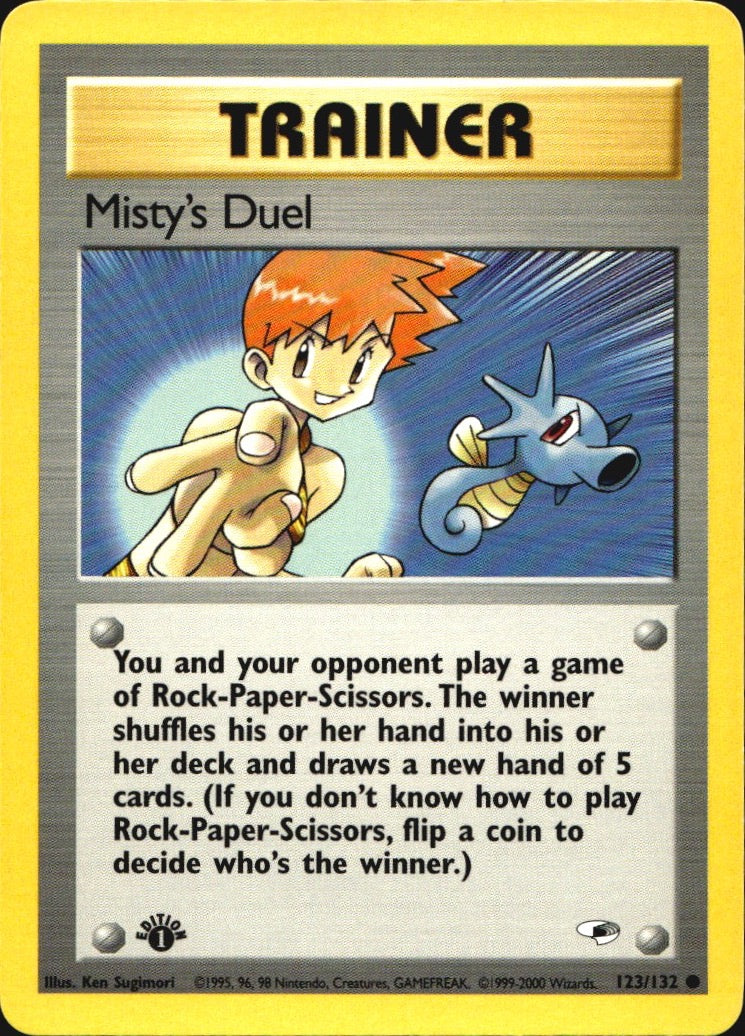 Misty's Duel 123/132 Gym Heroes Common Pokemon 1st Edition Near Mint