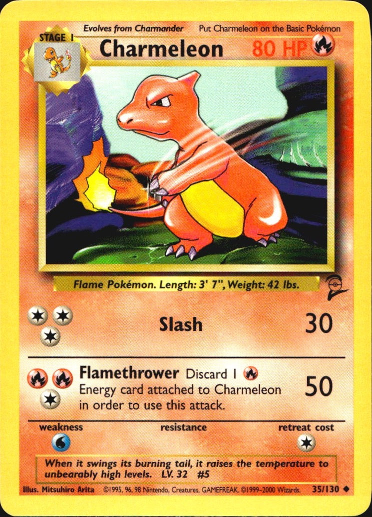 Charmeleon 35/130 Base Set 2 Uncommon Pokemon Near Mint