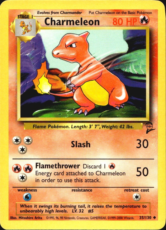 Charmeleon 35/130 Base Set 2 Uncommon Pokemon Near Mint