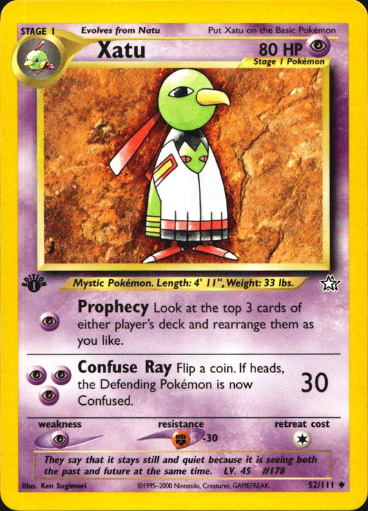 Xatu 52/111 Uncommon Neo Genesis Pokemon 1st Edition Near Mint