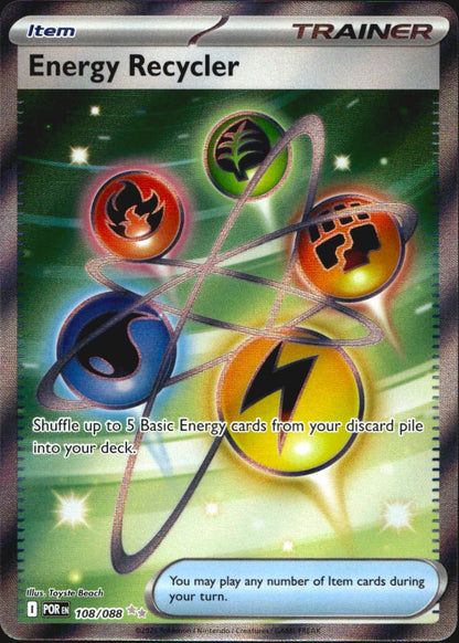 Energy Recycler 108/088 Perfect Order Ultra Rare Pokemon Holo Near Mint