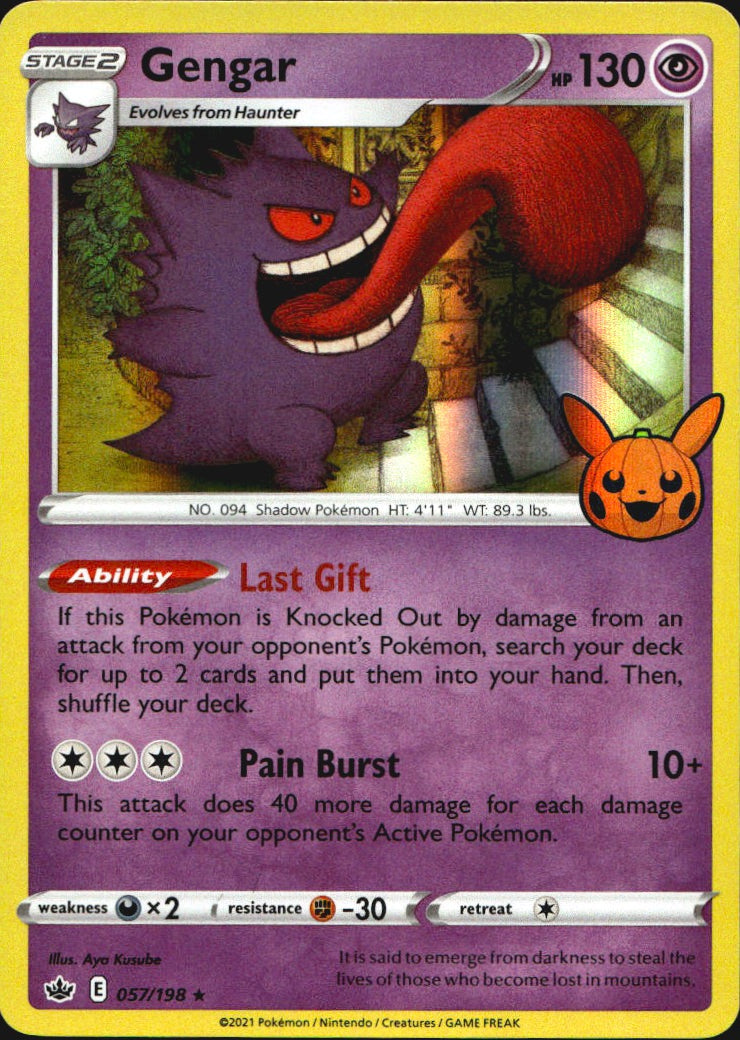 Gengar 057/198 Trick or Trade BOOster Holo Promo Pokemon Near Mint