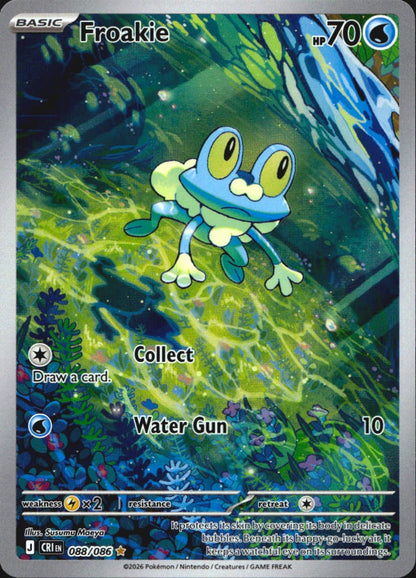 Froakie 088/086 Holo Illustration Rare Chaos Rising Pokemon Near Mint