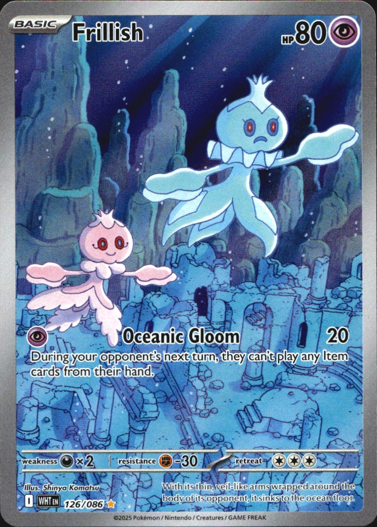 Frillish 126/086 White Flare Illustration Rare Pokemon Holo Near Mint