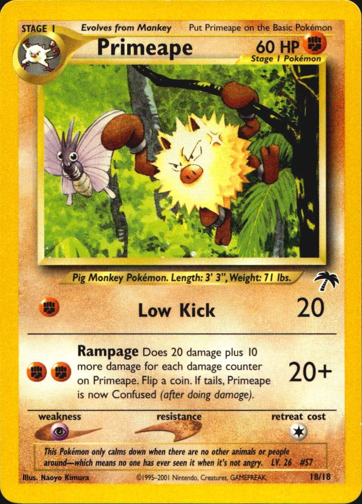 Primeape 18/18 Southern Islands Pokemon Near Mint