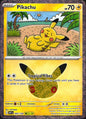 Pikachu 043/128 ME: 30th Celebration Holo Pikachu Rare Pokemon Near Mint