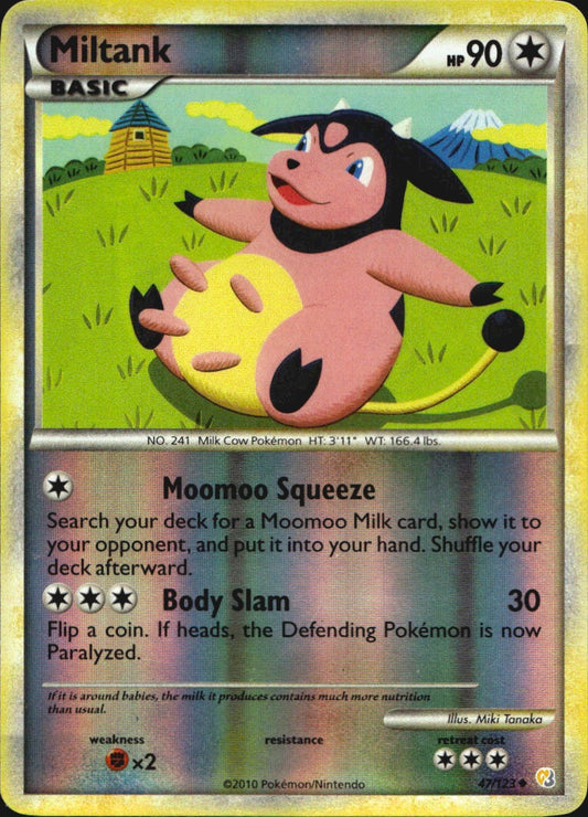 Miltank 47/123 HeartGold & SoulSilver Uncommon Pokemon Reverse Holo Near Mint