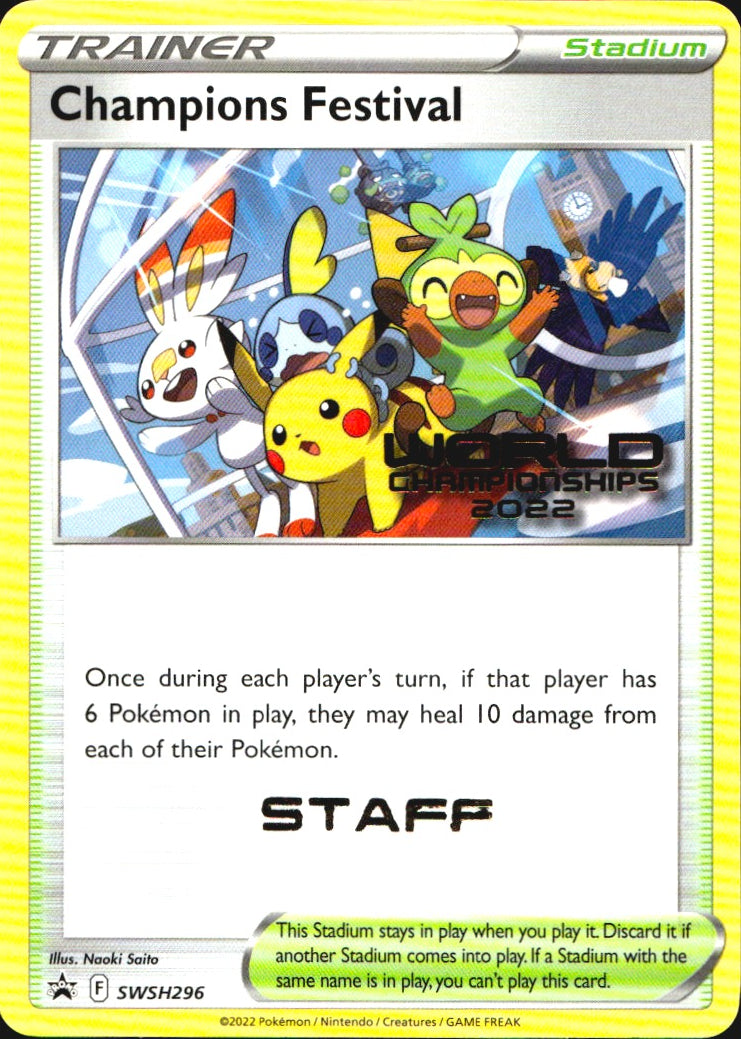 Champions Festival STAFF SWSH296 Sword & Shield Promo Pokemon NM