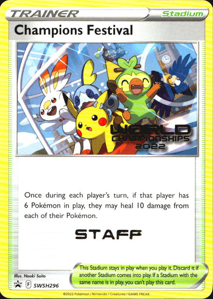 Champions Festival STAFF SWSH296 Sword & Shield Promo Pokemon NM