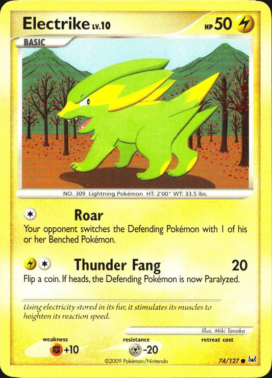 Electrike 74/127 Platinum Common Pokemon Near Mint