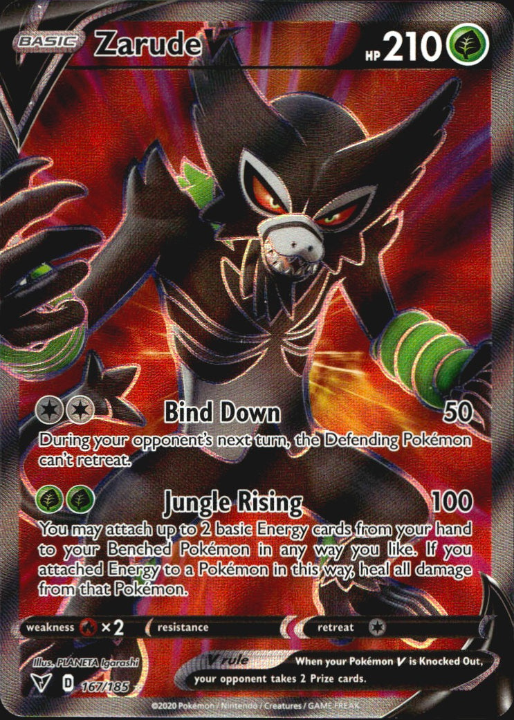 Zarude V 167/185 Vivid Voltage Ultra Rare Pokemon Holo Near Mint