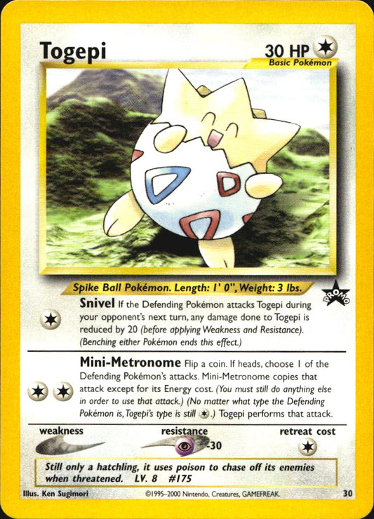Togepi 30 Wizards Black Star Promos Promo Pokemon Near Mint