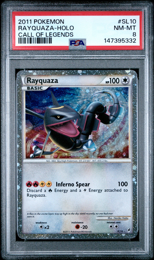 Rayquaza Holo SL10/95 Call Of Legends Pokemon PSA 8