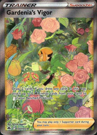 Gardenia's Vigor GG61/GG70 Crown Zenith Galarian Gallery Pokemon Holo NM