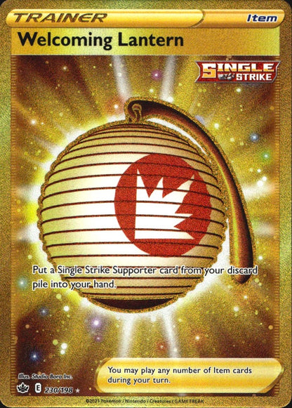 Welcoming Lantern 230/198 Chilling Reign Secret Rare Pokemon Holo Near Mint