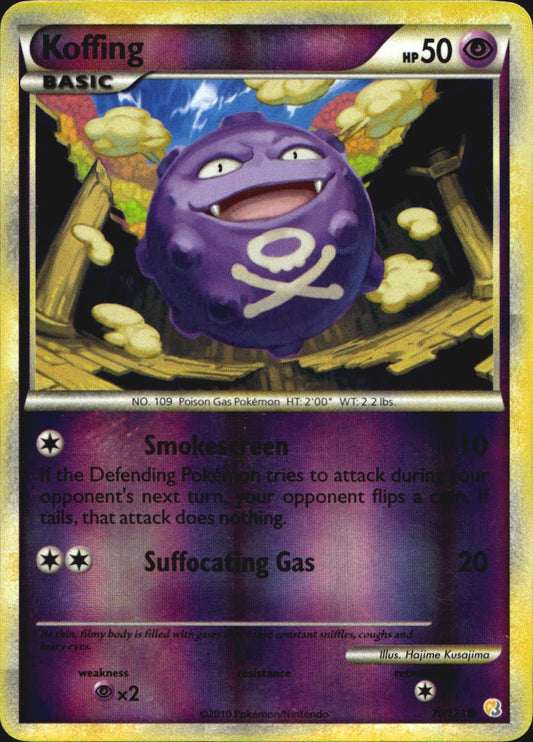 Koffing 70/123 HeartGold & SoulSilver Common Pokemon Reverse Holo Near Mint