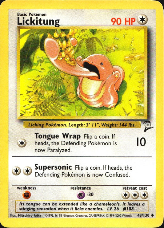 Lickitung 48/130 Base Set 2 Uncommon Pokemon Near Mint