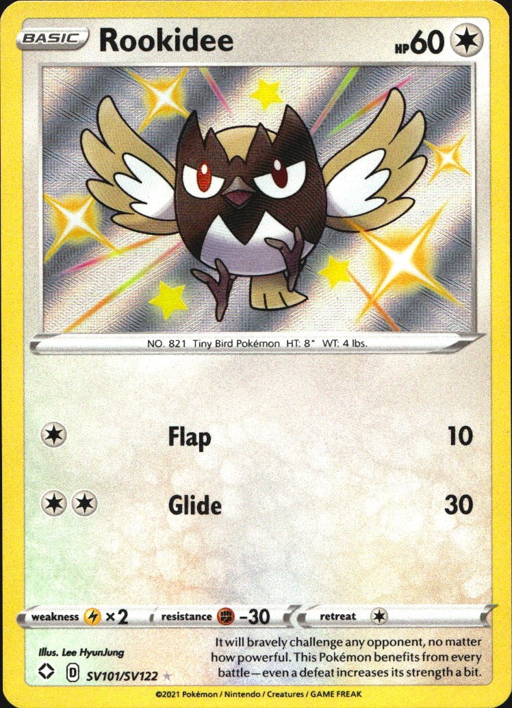 Rookidee SV101/SV122 Shiny Rare Shining Fates Shiny Vault Pokemon Near Mint