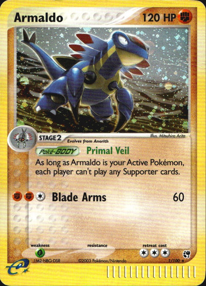 Armaldo 1/100 Holo Rare Sandstorm Pokemon Heavily Played