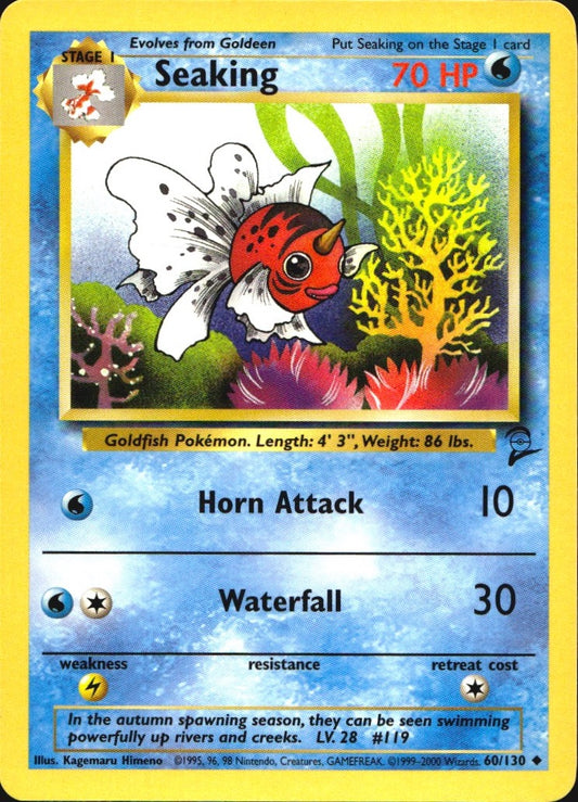 Seaking 60/130 Base Set 2 Uncommon Pokemon Near Mint
