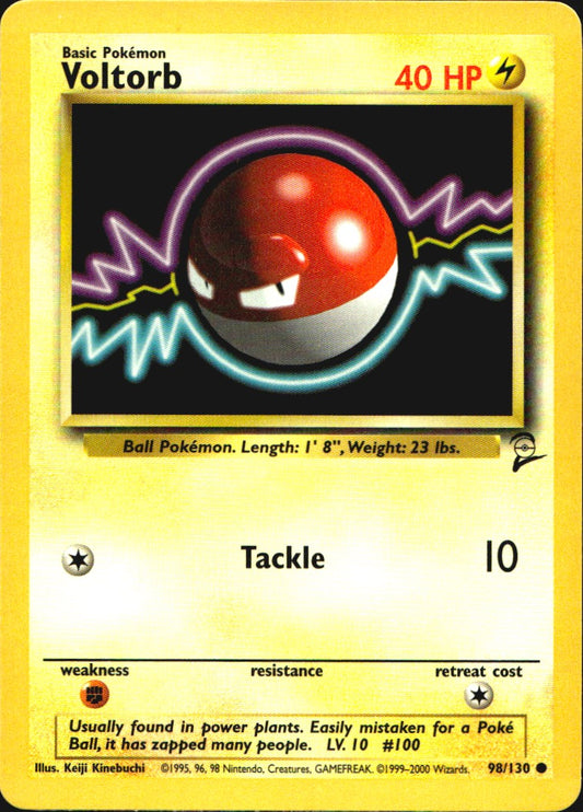 Voltorb 98/130 Base Set 2 Common Pokemon Near Mint