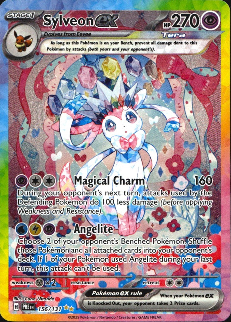 Sylveon ex 156/131 Holo Prismatic Evolutions Pokemon NM