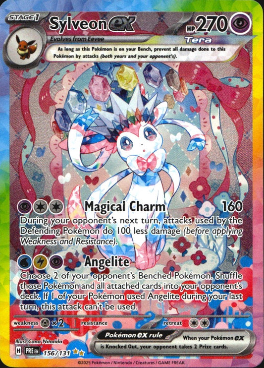 Sylveon ex 156/131 Holo Prismatic Evolutions Pokemon NM