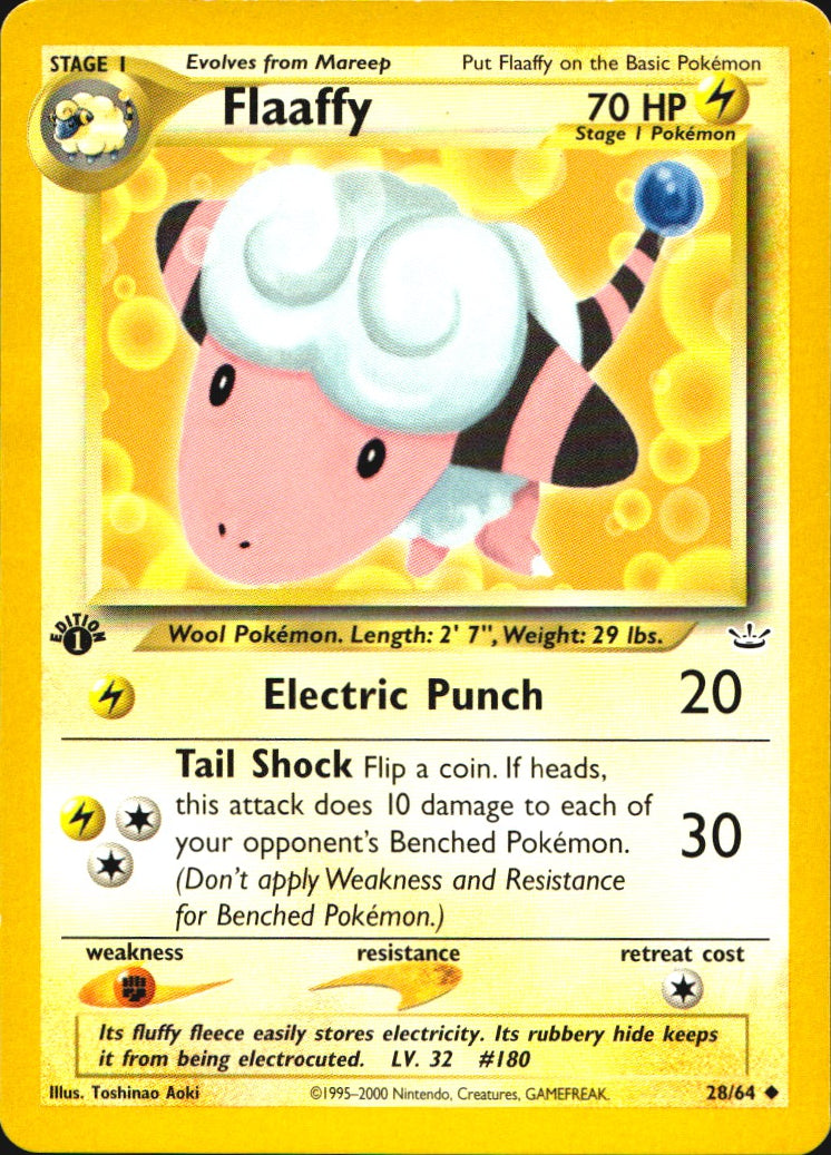 Flaaffy 28/64 Neo Revelation Uncommon Pokemon 1st Edition Lightly Played