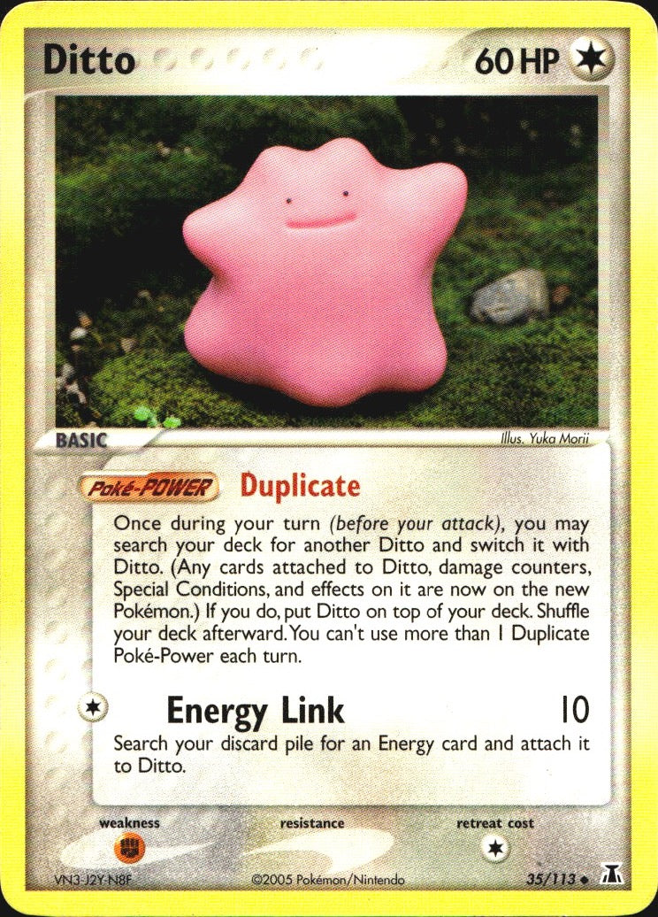 Ditto 35/113 Delta Species Uncommon Pokemon Lightly Played