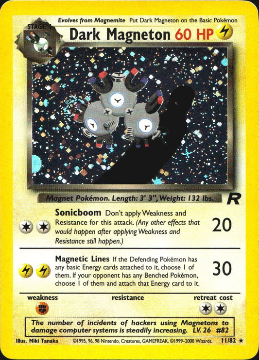 Dark Magneton 11/82 Holo Rare Team Rocket Pokemon Near Mint