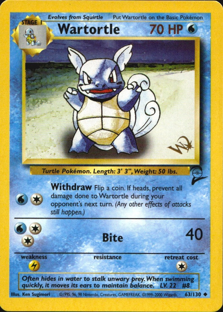 Wartortle [W Stamped] 063/130 WoTC Promo Promo Pokemon Lightly Played