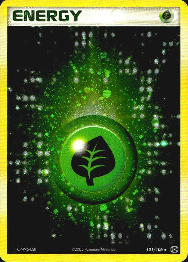Grass Energy 101/106 Emerald Holo Rare Pokemon Lightly Played