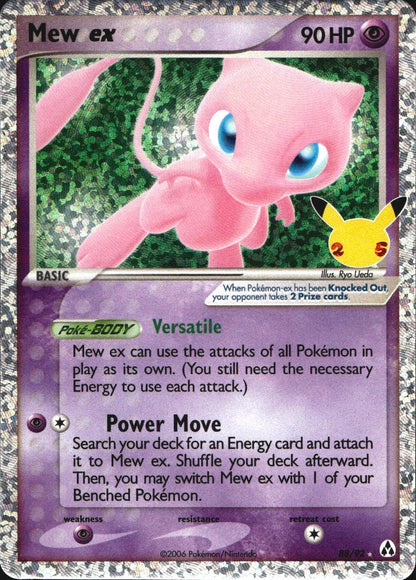 Mew ex 88/92 Celebrations: Classic Collection Classic Collection Pokemon Holo NM