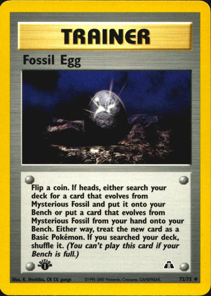 Fossil Egg 72/75 Neo Discovery Uncommon Pokemon 1st Edition Near Mint