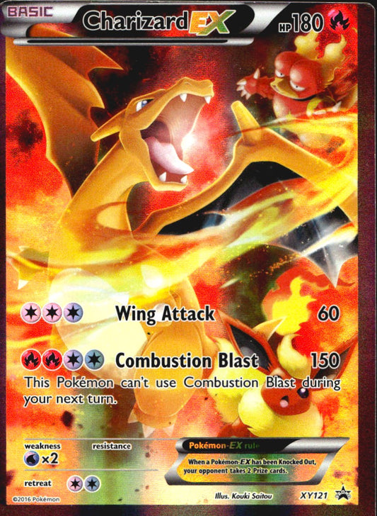 Charizard EX XY121 Holo MISCUT Promo XY Promo Pokemon Heavily Played