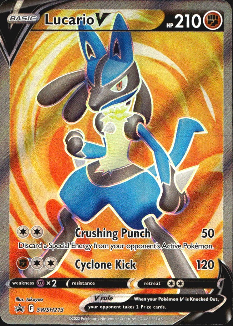 Lucario V SWSH213 Sword & Shield Promo Holo Promo Pokemon Near Mint