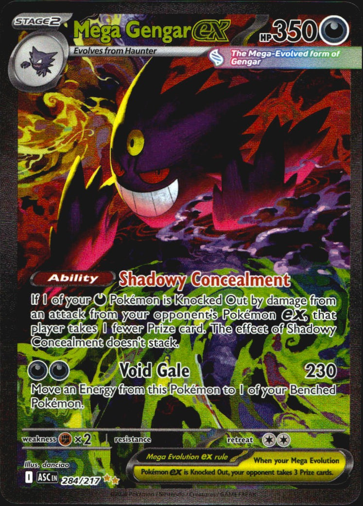 Mega Gengar ex 284/217 Special Illustration Rare Ascended Heroes Pokemon NM